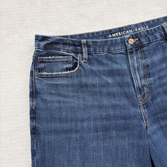 American Eagle Outfitters Wide Leg Jeans in Medium Blue - Picture 3 of 14